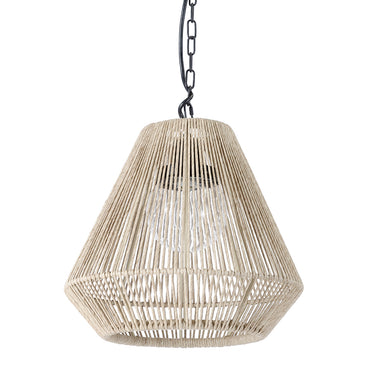 Palecek Canada - One Light Pendant - Tanner - Black/Natural- Union Lighting Luminaires Decor