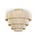 Palecek - One Light Semi Flush Mount - Everly - Taupe- Union Lighting Luminaires Decor