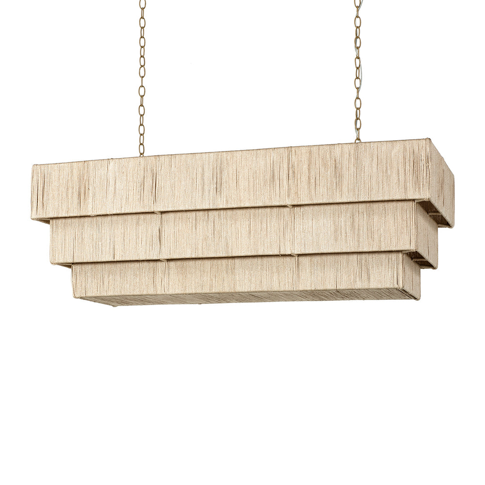 Palecek Canada - Three Light Chandelier - Everly - Natural- Union Lighting Luminaires Decor