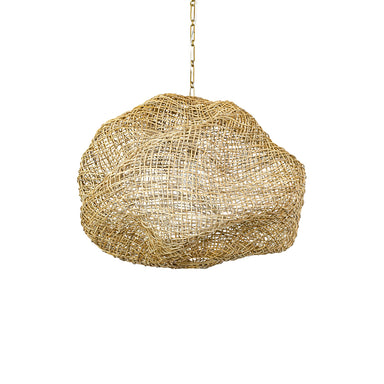 Palecek Canada - Pendant - Andorra Wicker - Antique Brass- Union Lighting Luminaires Decor