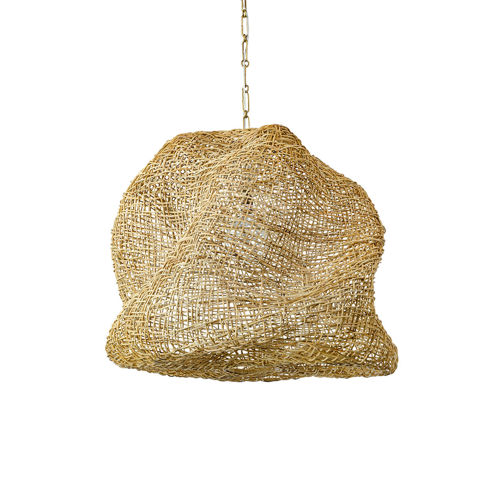 Palecek Canada - Pendant - Andorra Wicker - Antique Brass- Union Lighting Luminaires Decor