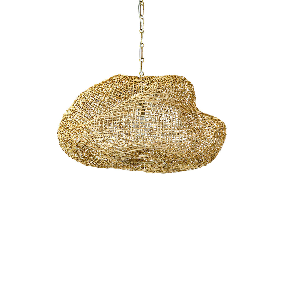 Palecek Canada - Pendant - Andorra Wicker - Antique Brass- Union Lighting Luminaires Decor