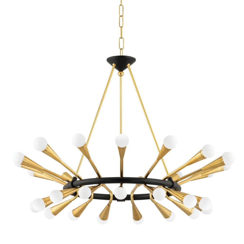 Corbett Lighting Canada - 30 Light Chandelier - Aries - Vintage Polished Brass- Union Lighting Luminaires Decor