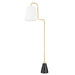 Mitzi - One Light Floor Lamp - Jaimee - Aged Brass- Union Lighting Luminaires Decor