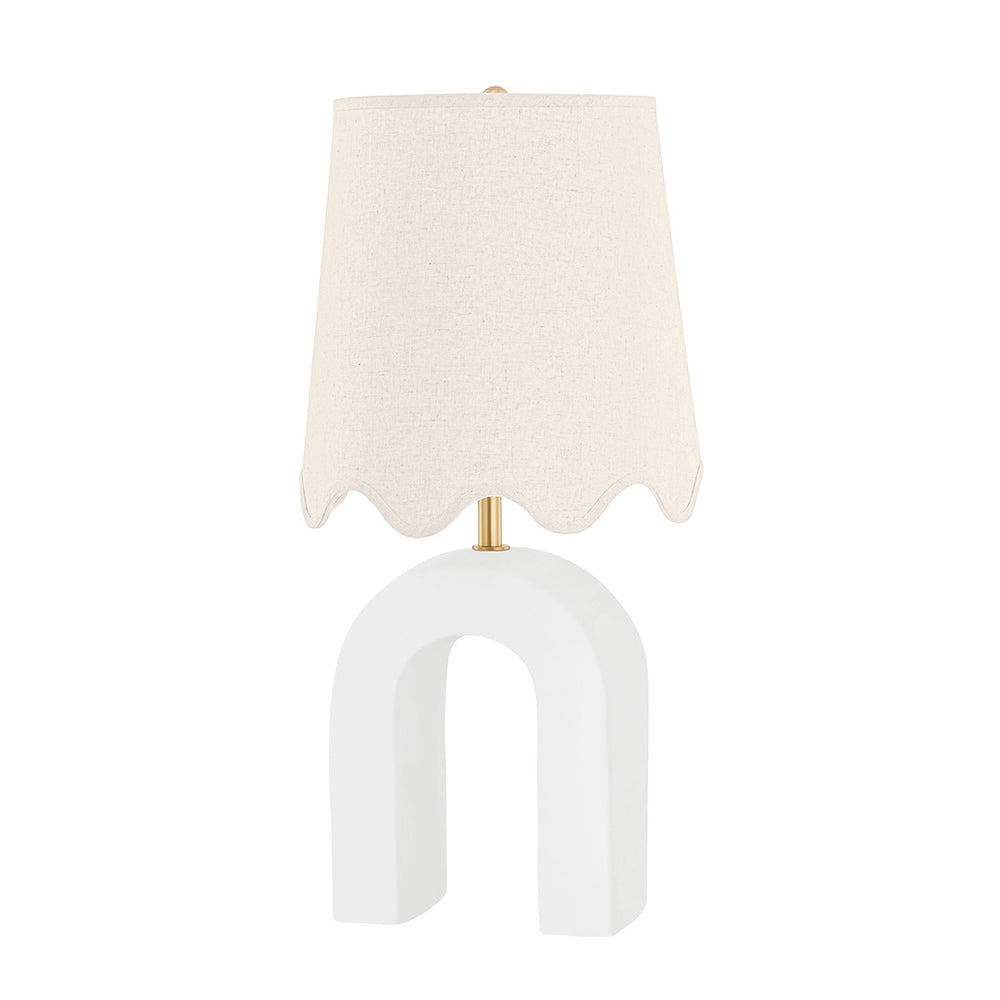 Mitzi Canada - One Light Table Lamp - Roshani - Aged Brass/Ceramic Raw Matte White- Union Lighting Luminaires Decor