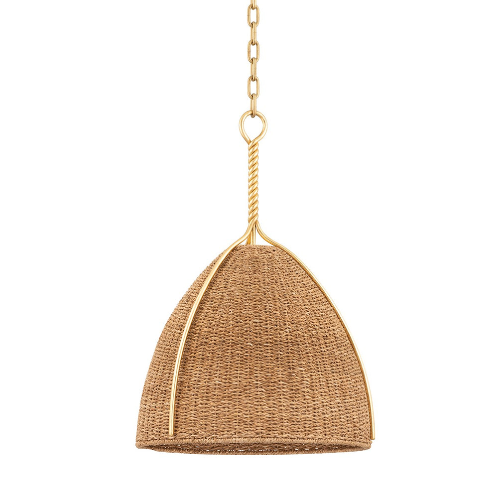 Hudson Valley Canada - One Light Pendant - Woodlawn - Vintage Gold Leaf- Union Lighting Luminaires Decor