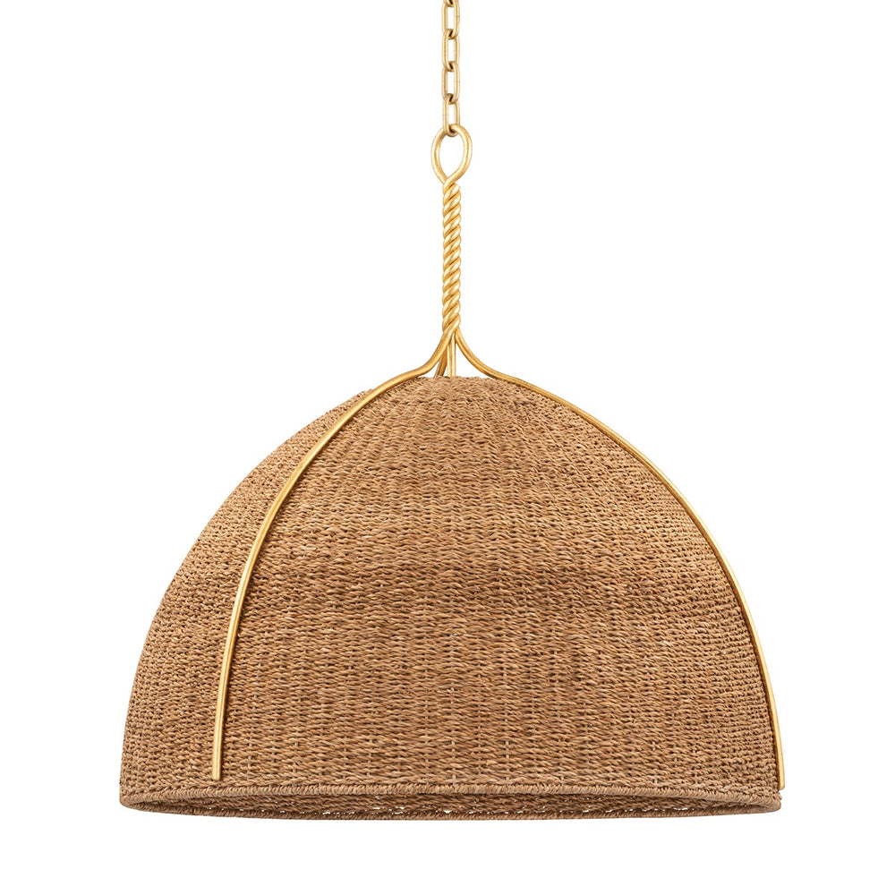 Hudson Valley Canada - One Light Pendant - Woodlawn - Vintage Gold Leaf- Union Lighting Luminaires Decor