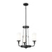 Kichler Canada - Three Light Mini Chandelier - Vetivene - Textured Black- Union Lighting Luminaires Decor