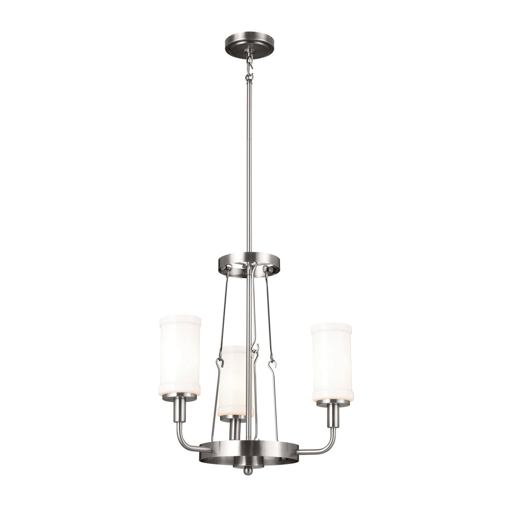 Kichler Canada - Three Light Mini Chandelier - Vetivene - Classic Pewter- Union Lighting Luminaires Decor