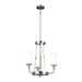 Kichler Canada - Three Light Mini Chandelier - Vetivene - Classic Pewter- Union Lighting Luminaires Decor