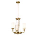 Kichler Canada - Three Light Mini Chandelier - Vetivene - Natural Brass- Union Lighting Luminaires Decor