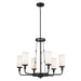 Kichler Canada - Six Light Chandelier - Vetivene - Textured Black- Union Lighting Luminaires Decor