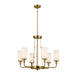 Kichler Canada - Six Light Chandelier - Vetivene - Natural Brass- Union Lighting Luminaires Decor