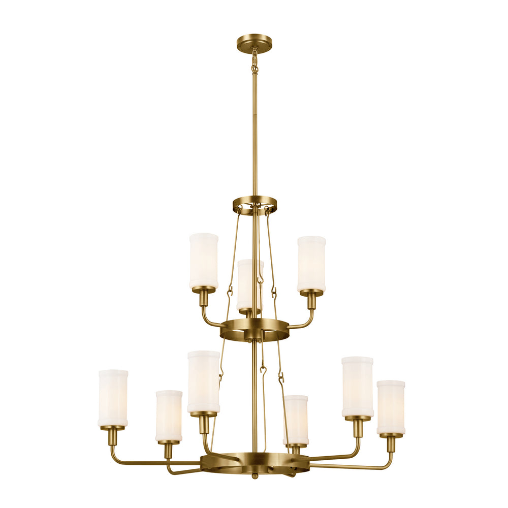 Kichler Canada - Nine Light Chandelier - Vetivene - Natural Brass- Union Lighting Luminaires Decor