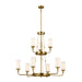 Kichler Canada - Nine Light Chandelier - Vetivene - Natural Brass- Union Lighting Luminaires Decor
