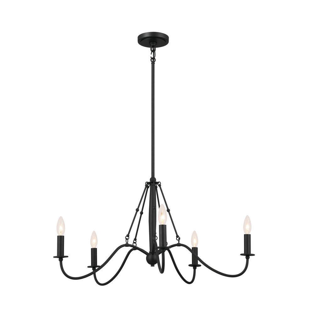 Kichler Canada - Five Light Chandelier - Freesia - Textured Black- Union Lighting Luminaires Decor