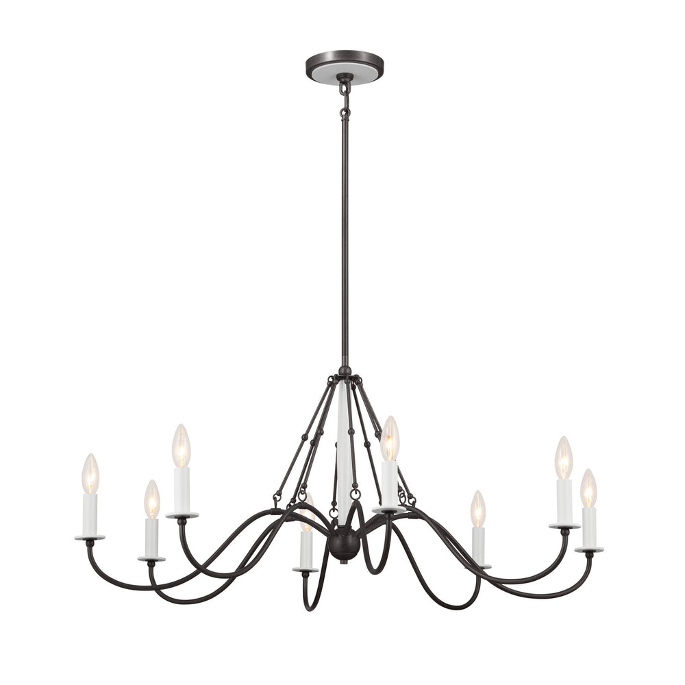 Kichler Canada - Eight Light Chandelier - Freesia - Anvil Iron- Union Lighting Luminaires Decor