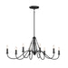 Kichler Canada - Eight Light Linear Chandelier - Freesia - Textured Black- Union Lighting Luminaires Decor