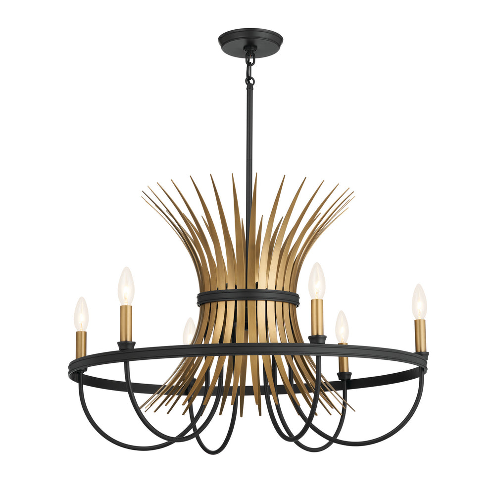 Kichler Canada - Six Light Chandelier - Baile - Black- Union Lighting Luminaires Decor