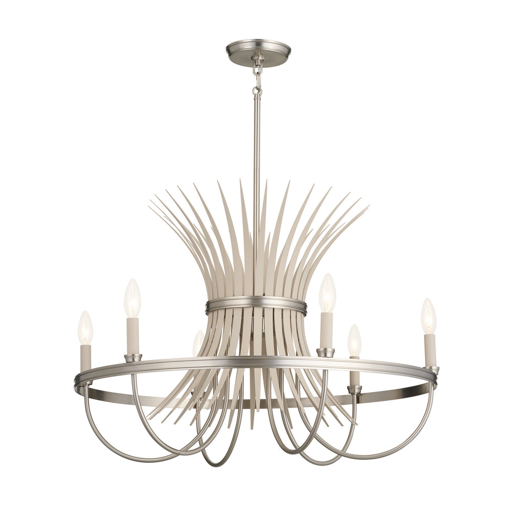 Kichler Canada - Six Light Chandelier - Baile - Brushed Nickel- Union Lighting Luminaires Decor
