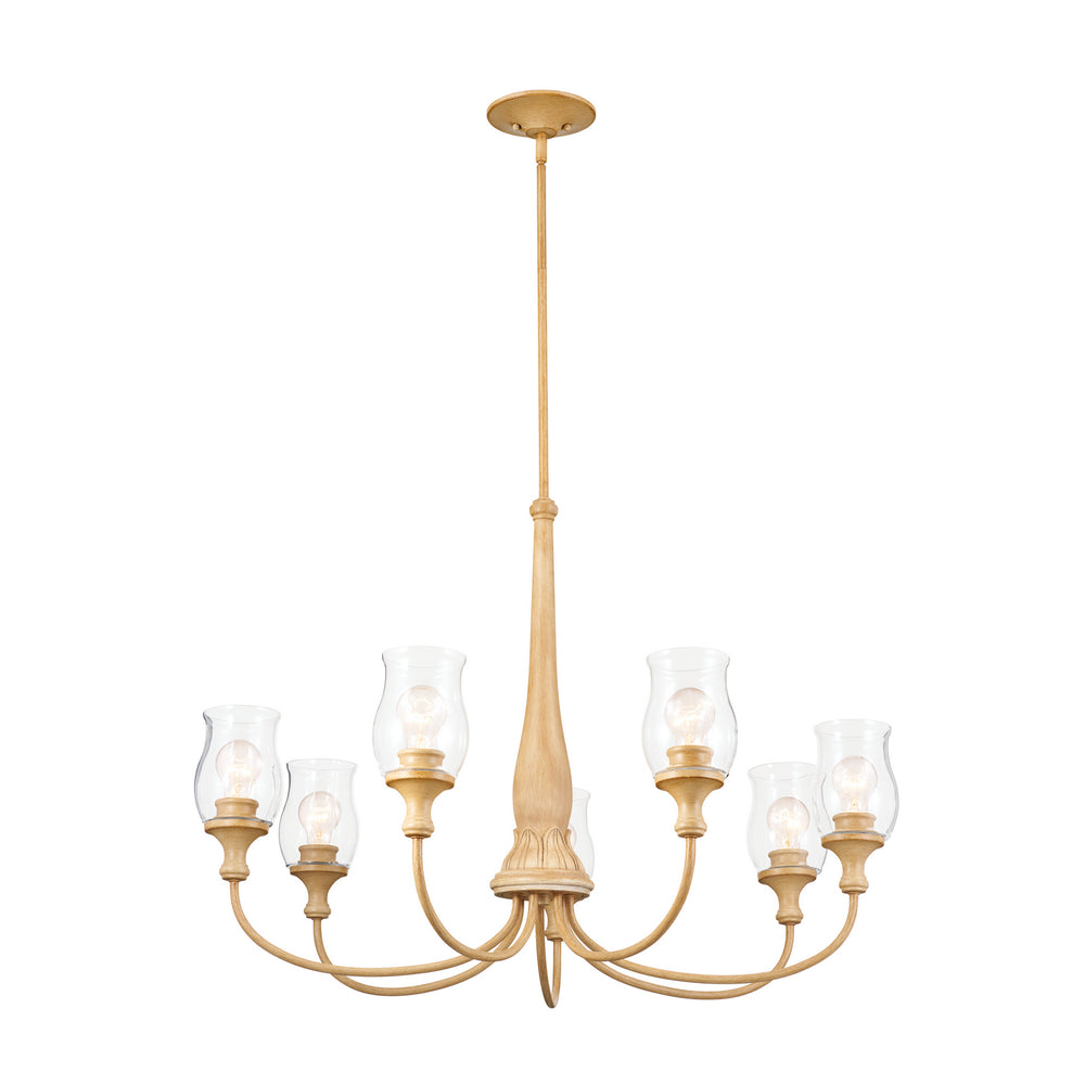 Kichler Canada - Seven Light Chandelier - Melis - Warm Maple Wood- Union Lighting Luminaires Decor