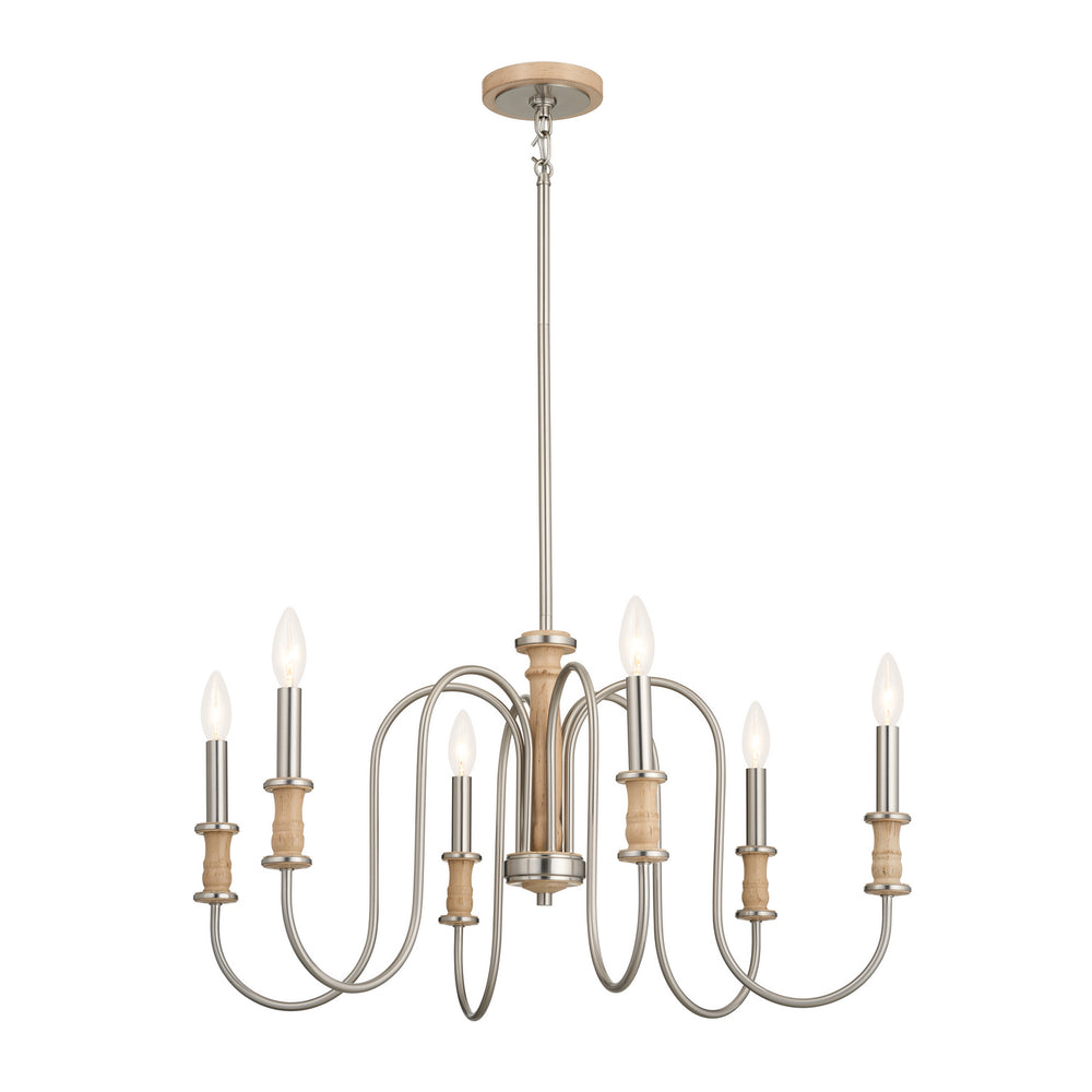Kichler Canada - Six Light Chandelier - Karthe - Brushed Nickel- Union Lighting Luminaires Decor