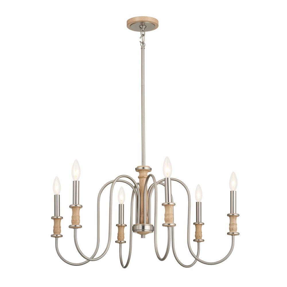 Kichler Canada - Six Light Chandelier - Karthe - Brushed Nickel- Union Lighting Luminaires Decor