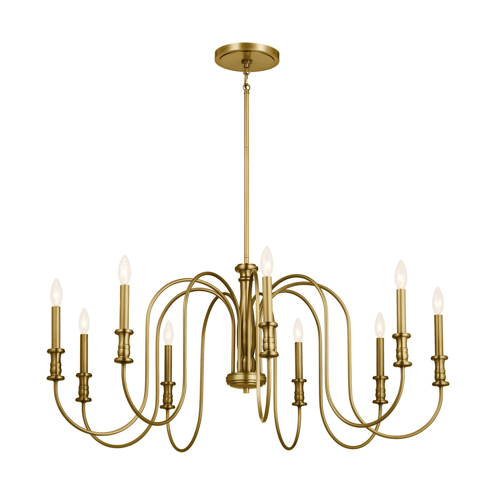 Kichler Canada - Nine Light Chandelier - Karthe - Natural Brass- Union Lighting Luminaires Decor