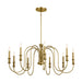 Kichler Canada - Nine Light Chandelier - Karthe - Natural Brass- Union Lighting Luminaires Decor