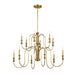 Kichler Canada - 12 Light Chandelier - Karthe - Natural Brass- Union Lighting Luminaires Decor