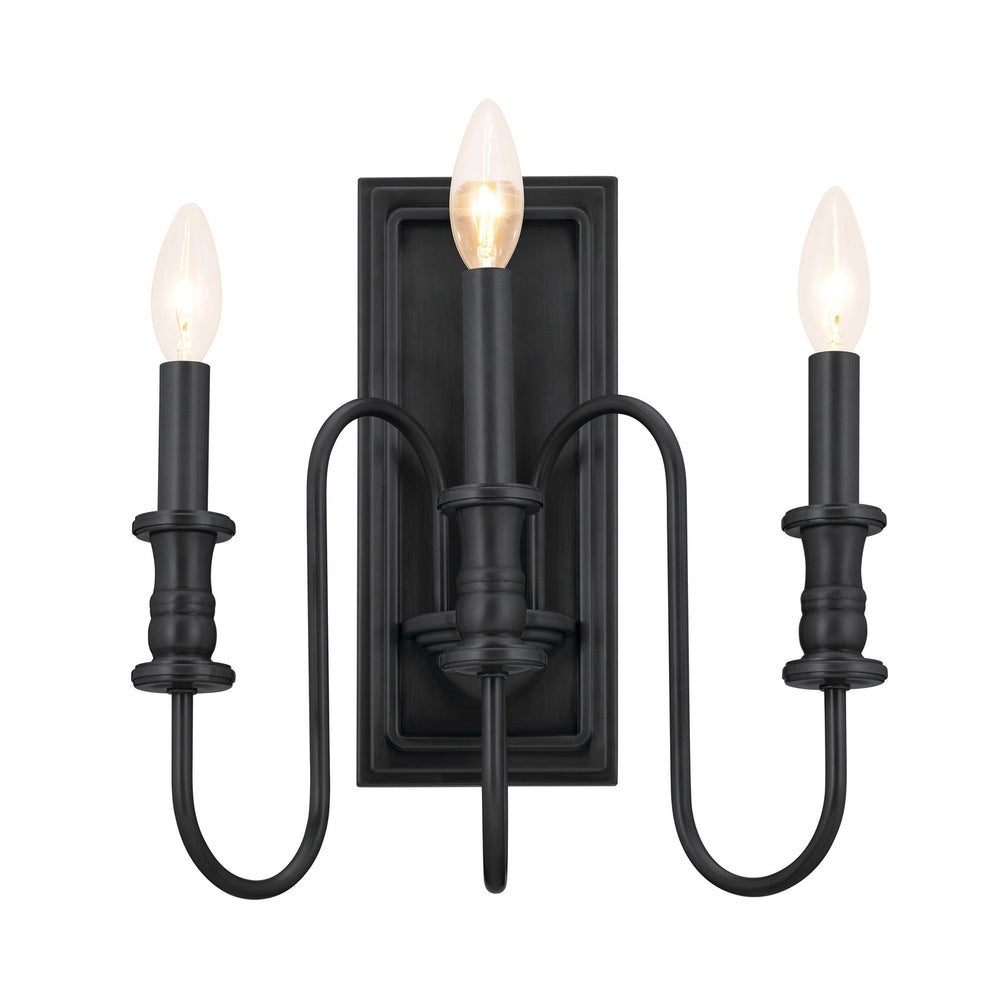 Kichler Canada - Three Light Wall Sconce - Karthe - Black- Union Lighting Luminaires Decor