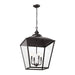 Kichler Canada - Four Light Foyer Pendant - Dame - Anvil Iron- Union Lighting Luminaires Decor