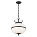 Kichler Canada - Two Light Pendant - Opal - Textured Black- Union Lighting Luminaires Decor