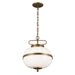 Kichler Canada - Two Light Pendant - Opal - Character Bronze- Union Lighting Luminaires Decor