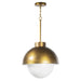Regina Andrew Canada - One Light Pendant - Montreux - Natural Brass- Union Lighting Luminaires Decor