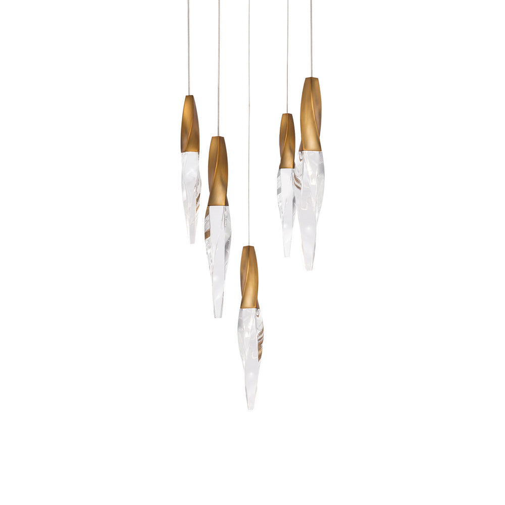 Schonbek Beyond - LED Pendant - Kindjal - Aged Brass- Union Lighting Luminaires Decor