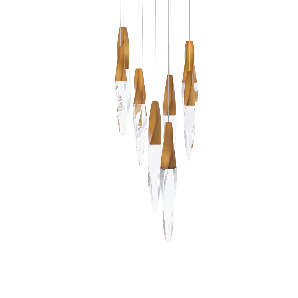 Schonbek Beyond - LED Pendant - Kindjal - Aged Brass- Union Lighting Luminaires Decor