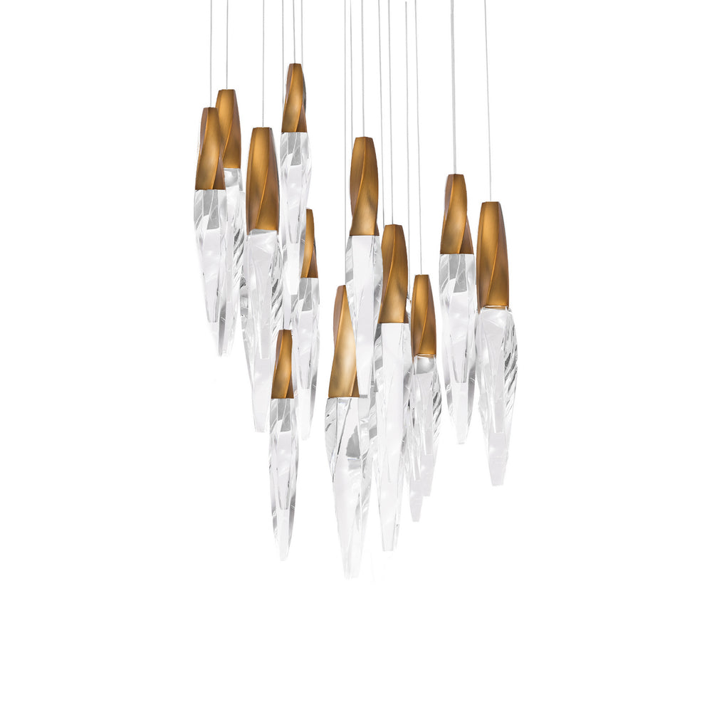 Schonbek Beyond - LED Pendant - Kindjal - Aged Brass- Union Lighting Luminaires Decor
