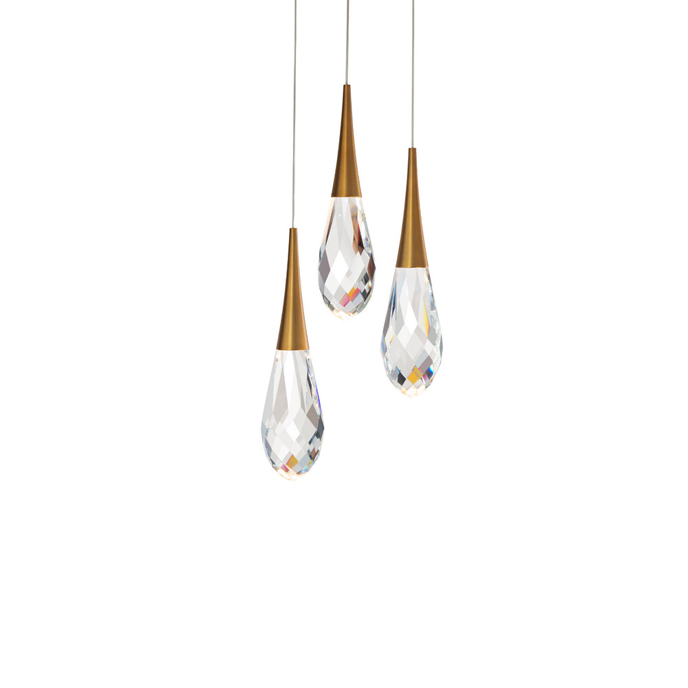 Schonbek Beyond - LED Pendant - Hibiscus - Aged Brass- Union Lighting Luminaires Decor