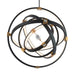 Schonbek Beyond - LED Pendant - Atomic - Black Leather - Aged Brass- Union Lighting Luminaires Decor