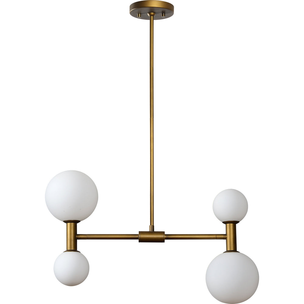 Renwil Canada - Four Light Ceiling Fixture - Luiza - Antique Brass- Union Lighting Luminaires Decor