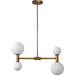 Renwil Canada - Four Light Ceiling Fixture - Luiza - Antique Brass- Union Lighting Luminaires Decor