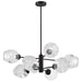 Dainolite Canada - Eight Light Pendant - Abii - Black- Union Lighting Luminaires Decor