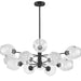 Dainolite Canada - 12 Light Pendant - Abii - Black- Union Lighting Luminaires Decor