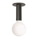 Dainolite Canada - One Light Flush Mount - Adams - Black- Union Lighting Luminaires Decor