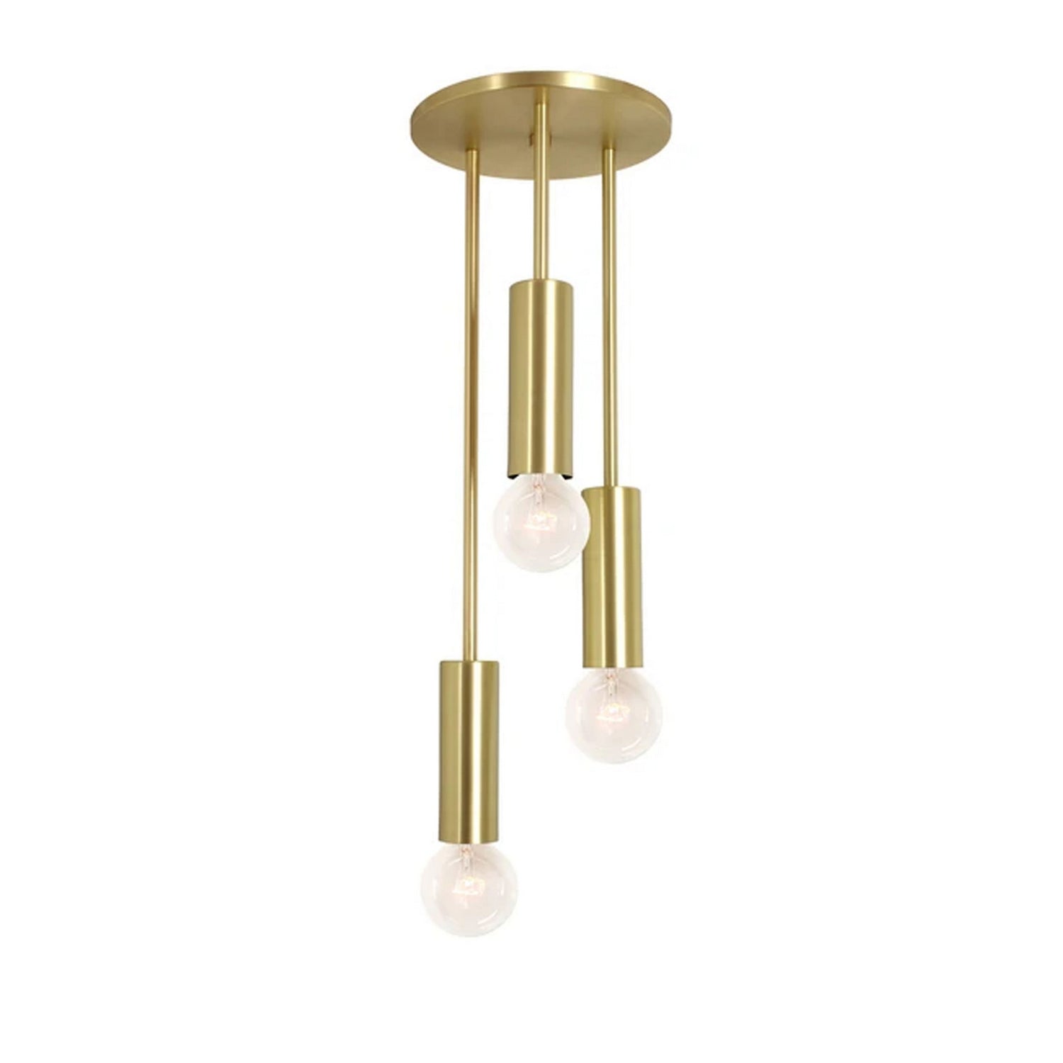 Dainolite Canada - Three Light Pendant - Adams - Aged Brass- Union Lighting Luminaires Decor