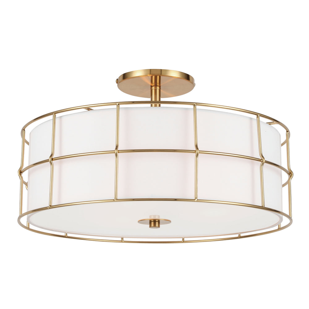 Dainolite Canada - Three Light Semi-Flush Mount - Alcala - Aged Brass- Union Lighting Luminaires Decor