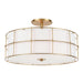 Dainolite Canada - Three Light Semi-Flush Mount - Alcala - Aged Brass- Union Lighting Luminaires Decor