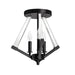 Dainolite Canada - Three Light Semi-Flush Mount - Aalto - Black- Union Lighting Luminaires Decor