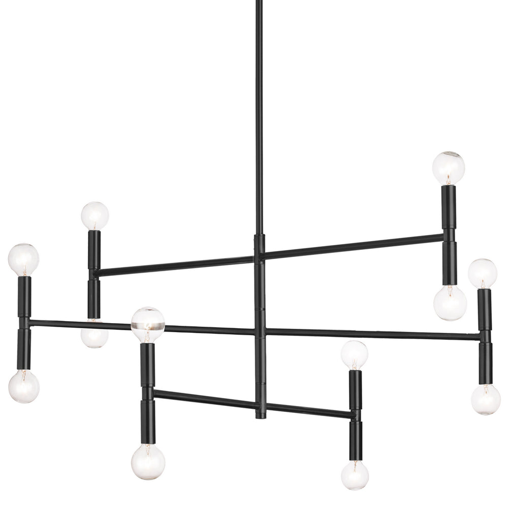 Dainolite Canada - 12 Light Chandelier - Ava - Black- Union Lighting Luminaires Decor